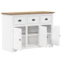 vidaXL Sideboard BODO Weiß und Braun 115x43x79,5 cm Massivholz Kiefer vidaXL Sideboard BODO Weiß und Braun 115x43x79,5 cm Massivholz Kiefer