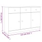 vidaXL Sideboard ALTA Weiß 112x35x73 cm Massivholz Kiefer vidaXL Sideboard ALTA Weiß 112x35x73 cm Massivholz Kiefer