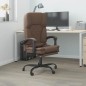 Bürostuhl mit Massagefunktion Braun Kunstleder Bürostuhl mit Massagefunktion Braun Kunstleder