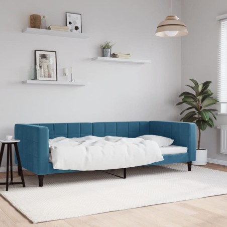 vidaXL Tagesbett Blau 90x200 cm Samt