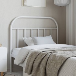 vidaXL Kopfteil Metall Weiß 100 cm