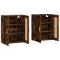 Wandschränke 2 Stk. Räuchereiche Holzwerkstoff Wandschränke 2 Stk. Räuchereiche Holzwerkstoff