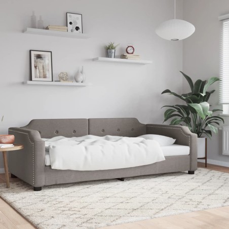 vidaXL Tagesbett Taupe 80x200 cm Stoff