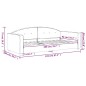 vidaXL Tagesbett Hellgrau 90x200 cm Samt vidaXL Tagesbett Hellgrau 90x200 cm Samt