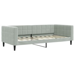 vidaXL Tagesbett Hellgrau 90x190 cm Samt