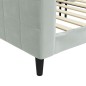 vidaXL Tagesbett Hellgrau 90x190 cm Samt vidaXL Tagesbett Hellgrau 90x190 cm Samt