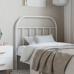 vidaXL Kopfteil Metall Weiß 80 cm
