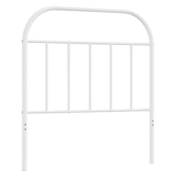 vidaXL Kopfteil Metall Weiß 80 cm