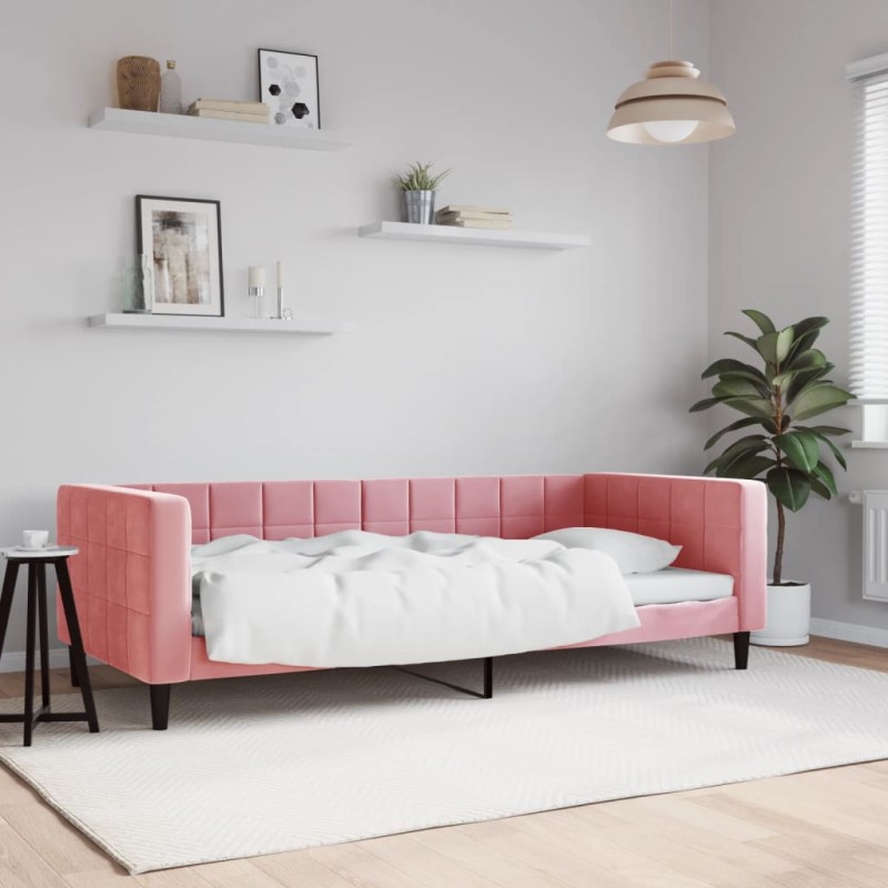 vidaXL Tagesbett Rosa 90x200 cm Samt vidaXL Tagesbett Rosa 90x200 cm Samt