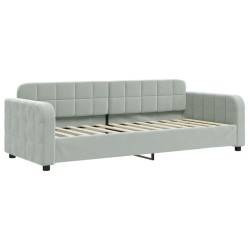 vidaXL Tagesbett Hellgrau 80x200 cm Samt