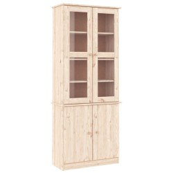 vidaXL Vitrinenschrank ALTA 77x35x186,5 cm Massivholz Kiefer
