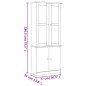 vidaXL Vitrinenschrank ALTA 77x35x186,5 cm Massivholz Kiefer vidaXL Vitrinenschrank ALTA 77x35x186,5 cm Massivholz Kiefer