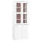 vidaXL Vitrinenschrank ALTA Weiß 77x35x186,5 cm Massivholz Kiefer vidaXL Vitrinenschrank ALTA Weiß 77x35x186,5 cm Massivholz Kiefer