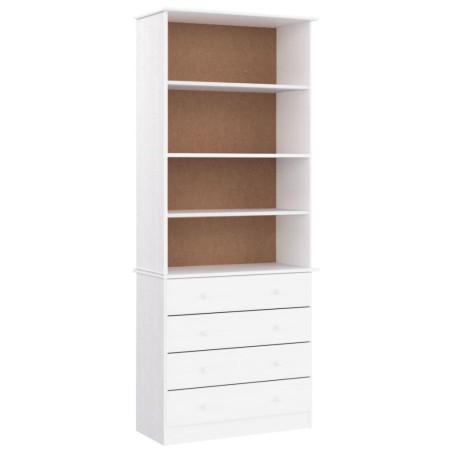 vidaXL Bücherregal mit Schubladen ALTA Weiß 77x35x186,5 cm Kiefernholz
