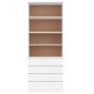 vidaXL Bücherregal mit Schubladen ALTA Weiß 77x35x186,5 cm Kiefernholz vidaXL Bücherregal mit Schubladen ALTA Weiß 77x35x186,5 cm Kiefernholz