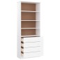 vidaXL Bücherregal mit Schubladen ALTA Weiß 77x35x186,5 cm Kiefernholz vidaXL Bücherregal mit Schubladen ALTA Weiß 77x35x186,5 cm Kiefernholz