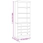 vidaXL Bücherregal mit Schubladen ALTA Weiß 77x35x186,5 cm Kiefernholz vidaXL Bücherregal mit Schubladen ALTA Weiß 77x35x186,5 cm Kiefernholz