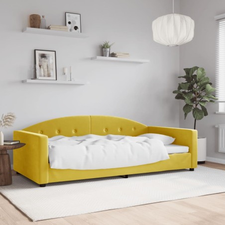 vidaXL Tagesbett Gelb 100x200 cm Samt