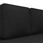vidaXL Chaiselongue mit Kissen und Nackenrolle Schwarz Stoff vidaXL Chaiselongue mit Kissen und Nackenrolle Schwarz Stoff