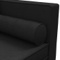 vidaXL Chaiselongue mit Kissen und Nackenrolle Schwarz Stoff vidaXL Chaiselongue mit Kissen und Nackenrolle Schwarz Stoff