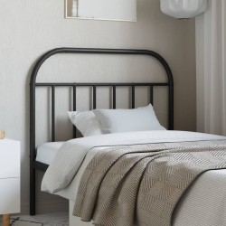 vidaXL Kopfteil Metall Schwarz 100 cm