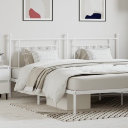 vidaXL Kopfteil Metall Weiß 200 cm