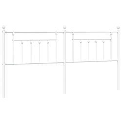 vidaXL Kopfteil Metall Weiß 200 cm