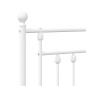 vidaXL Kopfteil Metall Weiß 200 cm
