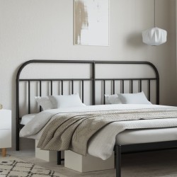 vidaXL Kopfteil Metall Schwarz 200 cm
