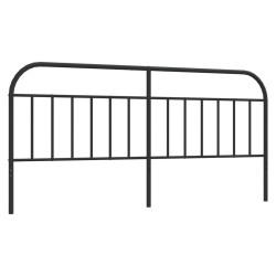 vidaXL Kopfteil Metall Schwarz 200 cm