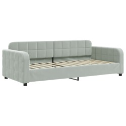 vidaXL Tagesbett Hellgrau 90x200 cm Samt
