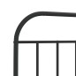 vidaXL Kopfteil Metall Schwarz 80 cm