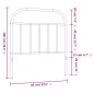 vidaXL Kopfteil Metall Schwarz 80 cm