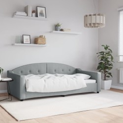 vidaXL Tagesbett Hellgrau 90x190 cm Stoff