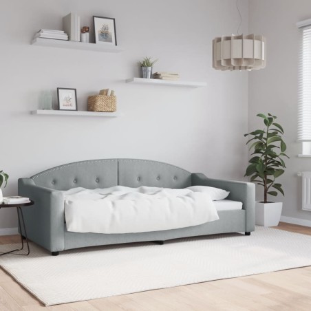 vidaXL Tagesbett Hellgrau 90x190 cm Stoff