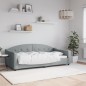 vidaXL Tagesbett Hellgrau 90x190 cm Stoff vidaXL Tagesbett Hellgrau 90x190 cm Stoff