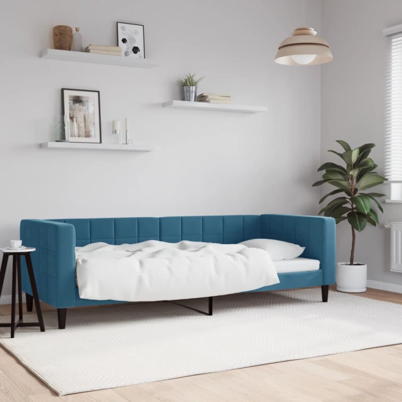 vidaXL Tagesbett Blau 80x200 cm Samt vidaXL Tagesbett Blau 80x200 cm Samt