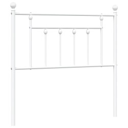 vidaXL Kopfteil Metall Weiß 90 cm