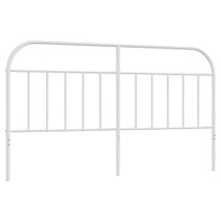 vidaXL Kopfteil Metall Weiß 160 cm