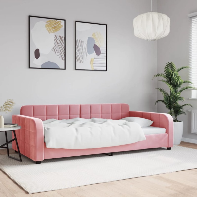 vidaXL Tagesbett Rosa 100x200 cm Samt vidaXL Tagesbett Rosa 100x200 cm Samt