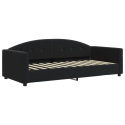 vidaXL Tagesbett Schwarz 90x190 cm Samt