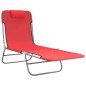 vidaXL Sonnenliegen Klappbar 2 Stk. Rot Textilene und Stahl vidaXL Sonnenliegen Klappbar 2 Stk. Rot Textilene und Stahl