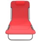 vidaXL Sonnenliegen Klappbar 2 Stk. Rot Textilene und Stahl vidaXL Sonnenliegen Klappbar 2 Stk. Rot Textilene und Stahl