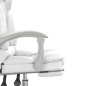 Bürostuhl mit Massagefunktion Weiß Kunstleder Bürostuhl mit Massagefunktion Weiß Kunstleder