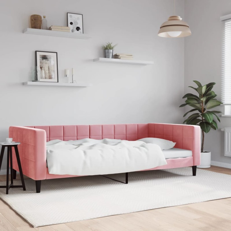 vidaXL Tagesbett Rosa 100x200 cm Samt vidaXL Tagesbett Rosa 100x200 cm Samt
