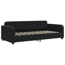vidaXL Tagesbett Schwarz 90x190 cm Samt