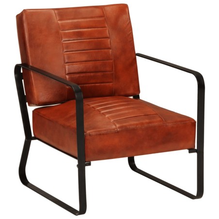 vidaXL Loungesessel Braun 58,5x64x76 cm Echtleder