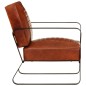 vidaXL Loungesessel Braun 58,5x64x76 cm Echtleder vidaXL Loungesessel Braun 58,5x64x76 cm Echtleder