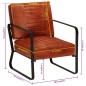 vidaXL Loungesessel Braun 58,5x64x76 cm Echtleder vidaXL Loungesessel Braun 58,5x64x76 cm Echtleder