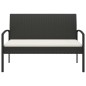 vidaXL Gartenbank mit Kissen Schwarz 105 cm Poly Rattan vidaXL Gartenbank mit Kissen Schwarz 105 cm Poly Rattan